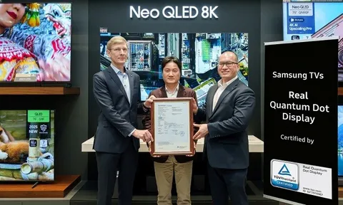 TV QLED của Samsung được chứng nhận đáp ứng các tiêu chuẩn quốc tế về màn hình chấm lượng tử