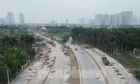 Hà Nội: Cận cảnh trục đại lộ Tây Thăng Long 10 làn xe đang dang dở