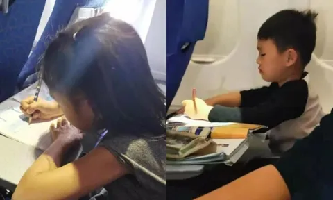 Loạt hình chụp trên một chuyến bay khiến cõi mạng trầm trồ, hoá ra đây là cách gia đình có điều kiện dạy con