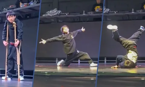 Cậu bé khuyết tật bỏ nạng, nhảy breakdance gây 'sốt' mạng