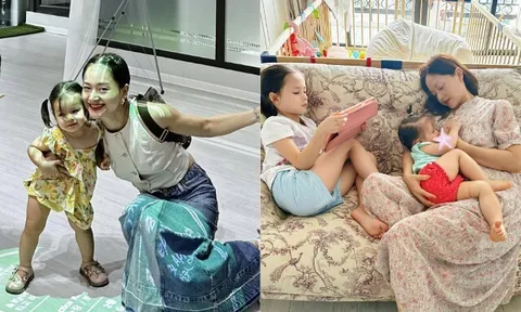 Ly thân chồng Tây, Lan Phương ngày lễ cô đơn chăm 2 con không có giúp việc, cho biết “mệt nhưng xứng đáng”