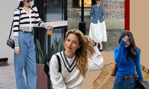 Sau khi thử loạt outfit mùa lạnh, đây là 4 kiểu áo đẹp mặc cùng quần jeans giúp tôi sang như quý cô nước Pháp