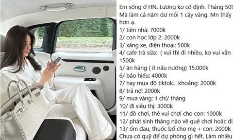 Mẹ đơn thân Hà Nội lương cao nhất tới 100 triệu/tháng khiến ai nấy "hoa mắt" với bảng chi tiêu