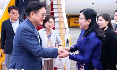 Chủ tịch Quốc hội Hàn Quốc đến Hà Nội, thăm chính thức Việt Nam