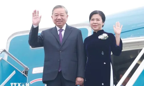 Tổng Bí thư Tô Lâm và Phu nhân lên đường thăm cấp Nhà nước tới Lào