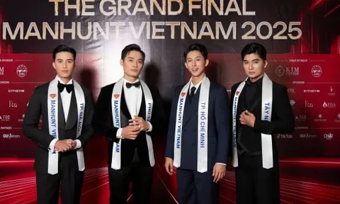 Dàn thí sinh Manhunt Vietnam nhận sash, tranh ngôi vị nam vương
