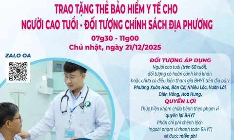 TPHCM: Bệnh viện khám bệnh, tặng thẻ BHYT cho 300 người cao tuổi cuối tuần này