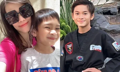 Em gái Thanh Thảo hiếm hoi xuất hiện cùng con trai ruột, khoe bé Jacky Minh Trí 14 tuổi vừa đẹp trai vừa chững chạc