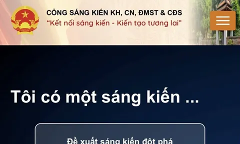 Tiếp nhận hơn 1.000 sáng kiến trên Cổng Sáng kiến KHCN và đổi mới sáng tạo