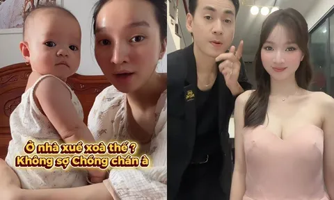 Làm mẹ sau mối tình "chú - cháu" kém 17 tuổi, vợ 2003 của Ngọc Thuận bị chê mặc đồ bộ xuề xòa, chồng chán