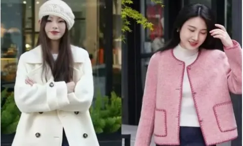 Mùa đông năm nay, xu hướng áo khoác ngắn phối quần ống rộng lên ngôi