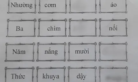 Cô giáo giao bài tập tiếng Việt điền thành ngữ “Nhường cơm… Ba chìm…”, học sinh đưa ra loạt đáp án không ai ngờ
