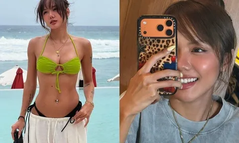 "Vợ quốc dân" Phương Ly ngày càng táo bạo sau khi đổi màu da, diện bikini o ép vòng 1 đến "ná thở"