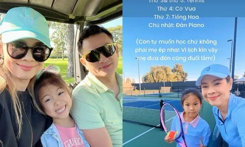 Lịch học kín tuần, học thêm cả thứ 7, chủ nhật, bảo sao con gái Thanh Thảo 8 tuổi vừa xinh lại giỏi giang