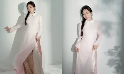 Diệu Nhi dịu dàng trong bộ ảnh áo dài tết