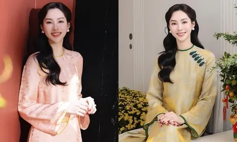 Hoa hậu Đặng Thu Thảo khoe nhan sắc "thần tiên tỷ tỷ" trong loạt áo dài ngày Tết