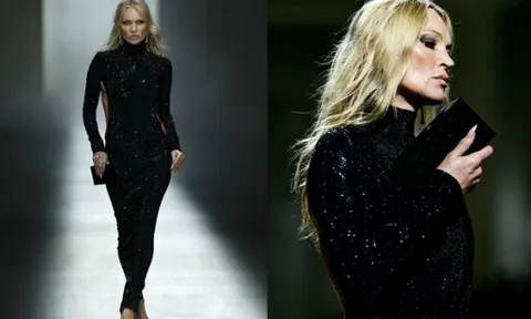 Kate Moss tái xuất sàn diễn Gucci sau gần 30 năm