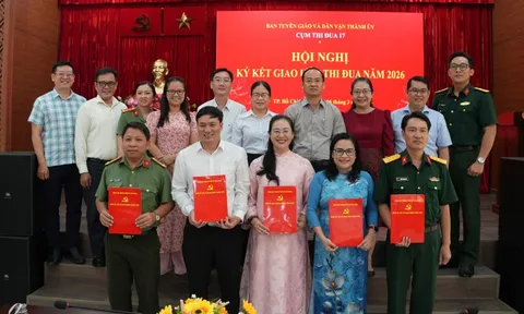 Cụm thi đua 17 - Ban Tuyên giáo và Dân vận Thành ủy TPHCM ký kết giao ước thi đua năm 2026