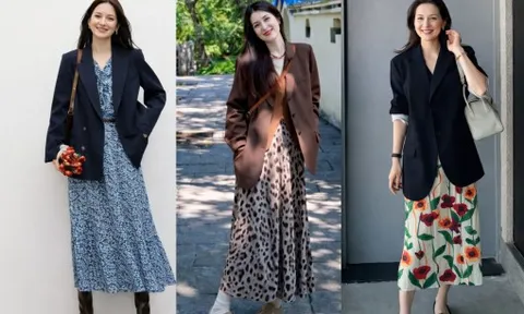 Blazer phối váy hoa nhí “gây sốt” mùa xuân 2026