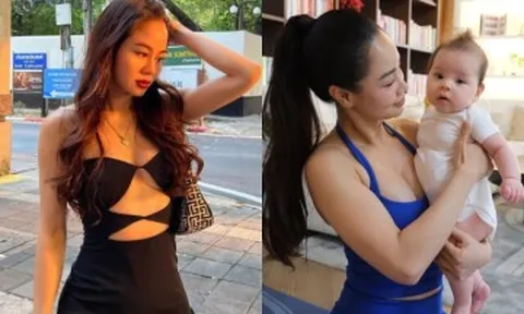 Cô giáo nổi tiếng TP.HCM khoe cảnh mặc bikini chăm con hút ánh nhìn, vừa sinh 6 tháng mà sắc vóc đẹp bỏng mắt