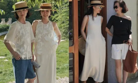 Mẹ trung niên 'đu' thời trang Gen Z cùng con gái thế nào để không lố?