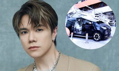 Nam ca sĩ 45 tuổi thoát nạn khi giàn giáo sập trúng xe