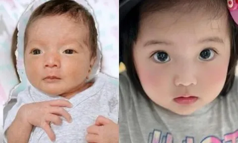 Con gái Viện trưởng Viện Văn hóa Nghệ thuật chào đời nặng hơn 2 kg, giờ bụ bẫm, da trắng, mắt to, mũi cao xinh như thiên...