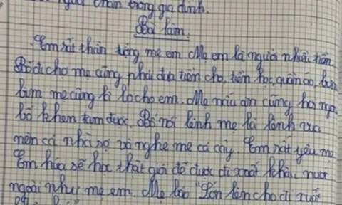 Bé học sinh viết văn kể về người mẹ nhiều tiền rồi tiết lộ luôn mọi chuyện trong nhà, đoạn kết khiến CĐM cười xỉu