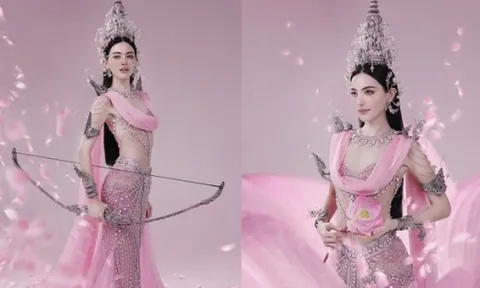 'Ma nữ' Mai Davika hóa thân 'nữ thần Songkran' lộng lẫy