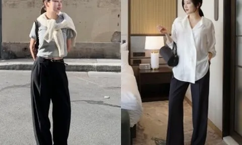 Tưởng cầu kỳ, phụ nữ Pháp diện quần ống suông luôn "chanh sả" nhờ có 4 kiểu áo này