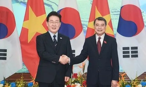 Thủ tướng Lê Minh Hưng hội kiến Tổng thống Hàn Quốc Lee Jae Myung