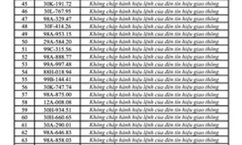 548 chủ xe máy, ô tô mang biển kiểm soát sau khẩn trương nộp phạt nguội theo Nghị Định 168