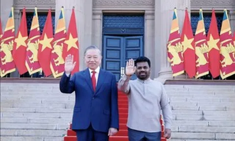 Tổng thống Sri Lanka chủ trì lễ đón trọng thể Tổng Bí thư, Chủ tịch nước Tô Lâm