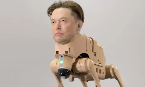 Chó robot hình mặt Elon Musk, Mark Zuckerberg
