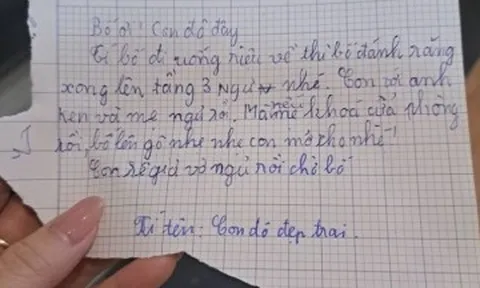 Bố đi nhậu về khuya, con trai nhắn "Nếu mẹ khóa cửa, bố gõ nhẹ con mở cho!" khiến dân tình cười bò "Quá hiểu chuyện!"