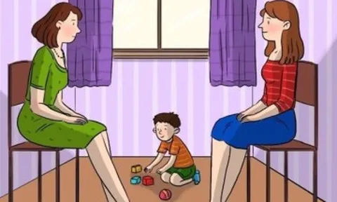 Câu đố FBI tuyển ứng viên, mẹ bỉm sữa nhìn là biết: Trong hai người, ai là mẹ đứa trẻ?