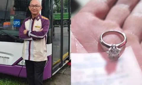 Người phụ nữ bật khóc nhận lại nhẫn kim cương hơn 700 triệu rơi trên xe buýt