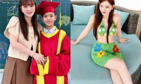 Đến trường con, mẹ Việt trẻ gây chú ý vì đẹp nhất lễ bế giảng, danh tính không phải bình thường