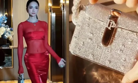 ">
														Hương Giang mang túi đính gần 9.000 viên kim cương thi hoa hậu ở Thái Lan