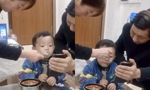 Gửi con về quê nghỉ hè, một lần về thăm mẹ bỉm bất ngờ với cách ông bà cho cháu ăn