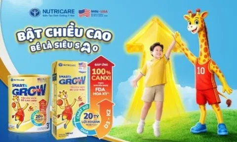 Kỷ nguyên “thế hệ 4” trong Smarta Grow Opti: Hệ dưỡng chất đột phá hỗ trợ bật chiều cao, bé là “siêu sao”