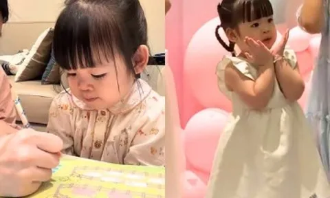 Con gái Đỗ Mỹ Linh lớn vừa xinh vừa hài, 3 tuổi được mẹ "Hoa hậu phố cổ" cho học đủ môn toán, văn, múa, hát