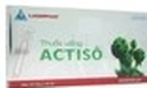 Niêm phong thuốc uống cổ truyền ACTISÔ của Công ty Ladophar tại một nhà thuốc ở Lâm Đồng