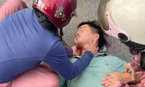 Hơn 10 phút ép tim giữa phố giành giật sự sống cho người đàn ông