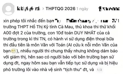 Cà Mau xác minh phản ánh học sinh gian lận thi tốt nghiệp