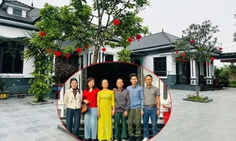 Anh em ruột ở Thanh Hóa xây nhà chung sân, chung cổng trên mảnh đất hơn 1.000m2
