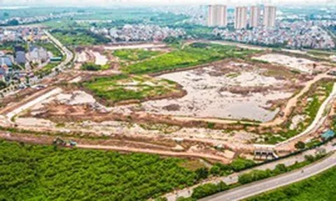 Cận cảnh hồ điều hòa hơn 30 ha đang thành hình ở cửa ngõ phía Đông Hà Nội