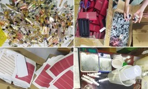 Phá đường dây sản xuất, bán nước hoa giả trên Shopee, khởi tố 13 người