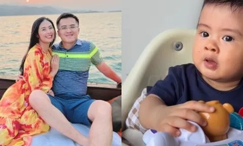 Con trai HH Ngọc Hân và chồng chuyên viên Bộ Ngoại giao "lột xác" sau 10 tháng, bé được khen "có tướng" lãnh đạo, thông...