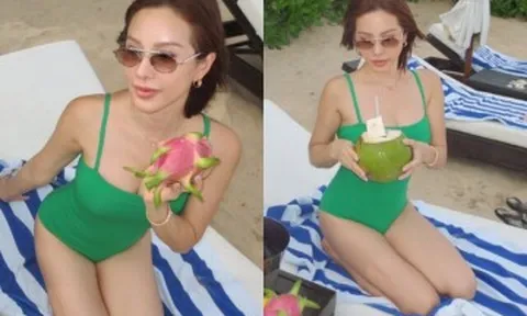 Hoa hậu Việt U50 diện áo tắm khoe hình thể nóng bỏng, ở dinh thự lộng lẫy như lâu đài, kiếm tiền tỷ mỗi tháng